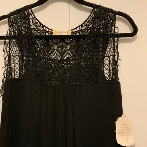NWT Altar’d State Elegant Black Lace Maxi Dress